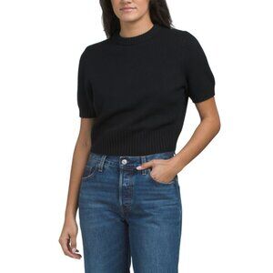 TOCCIN Jet Wool Blend Elsie Short Sleeve Sweater